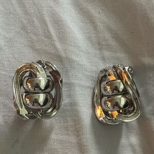 Sperry Silver Clip-On Earrings